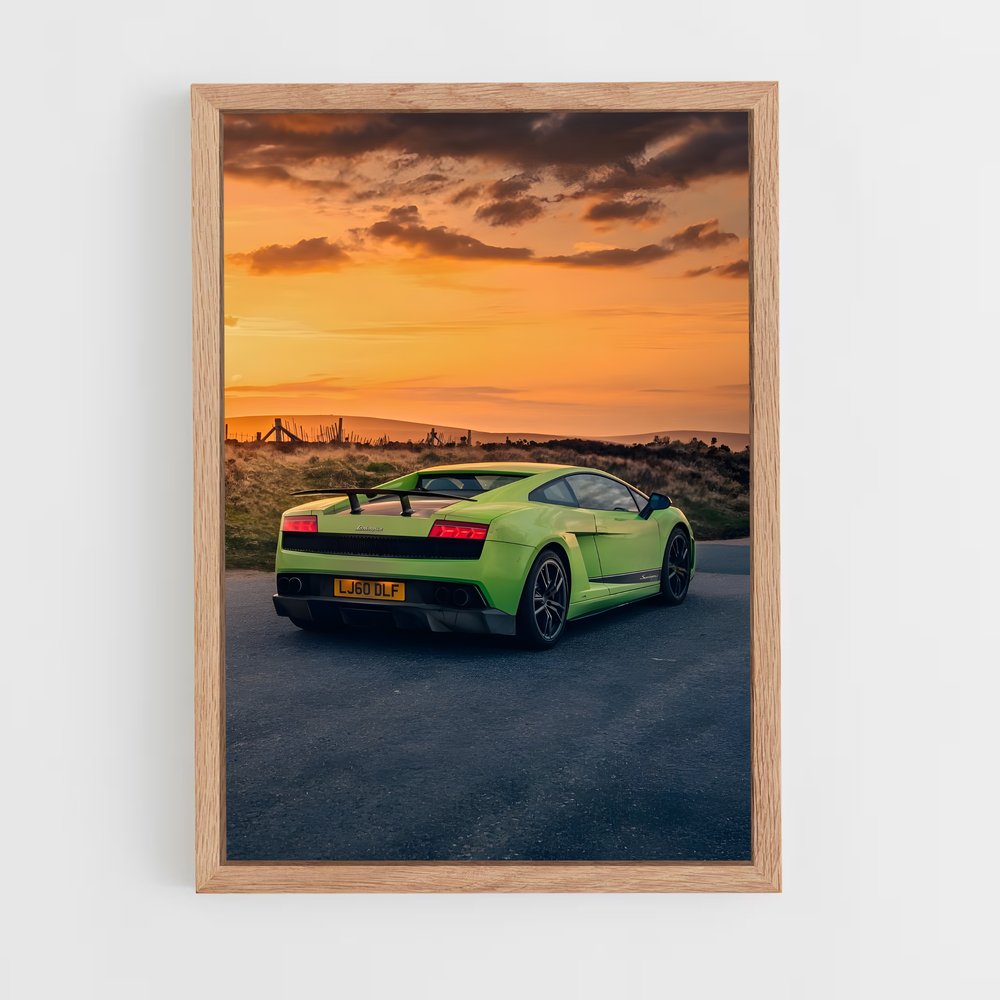 Poster Gallardo Vert Émeraude – affiche Lamborghini (vue 4)